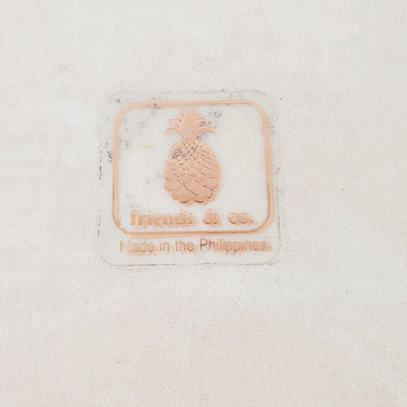 Vintage Friends & Co. Peach Marble Hinged Casket Style Trinket Jewelry Box - Picture 6 of 6